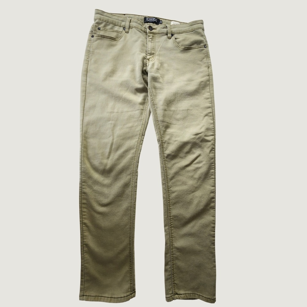Ezekiel 305 Chopper Mens 33×31 Slim Straight Tan Chino Pants Stretch Soft Skater